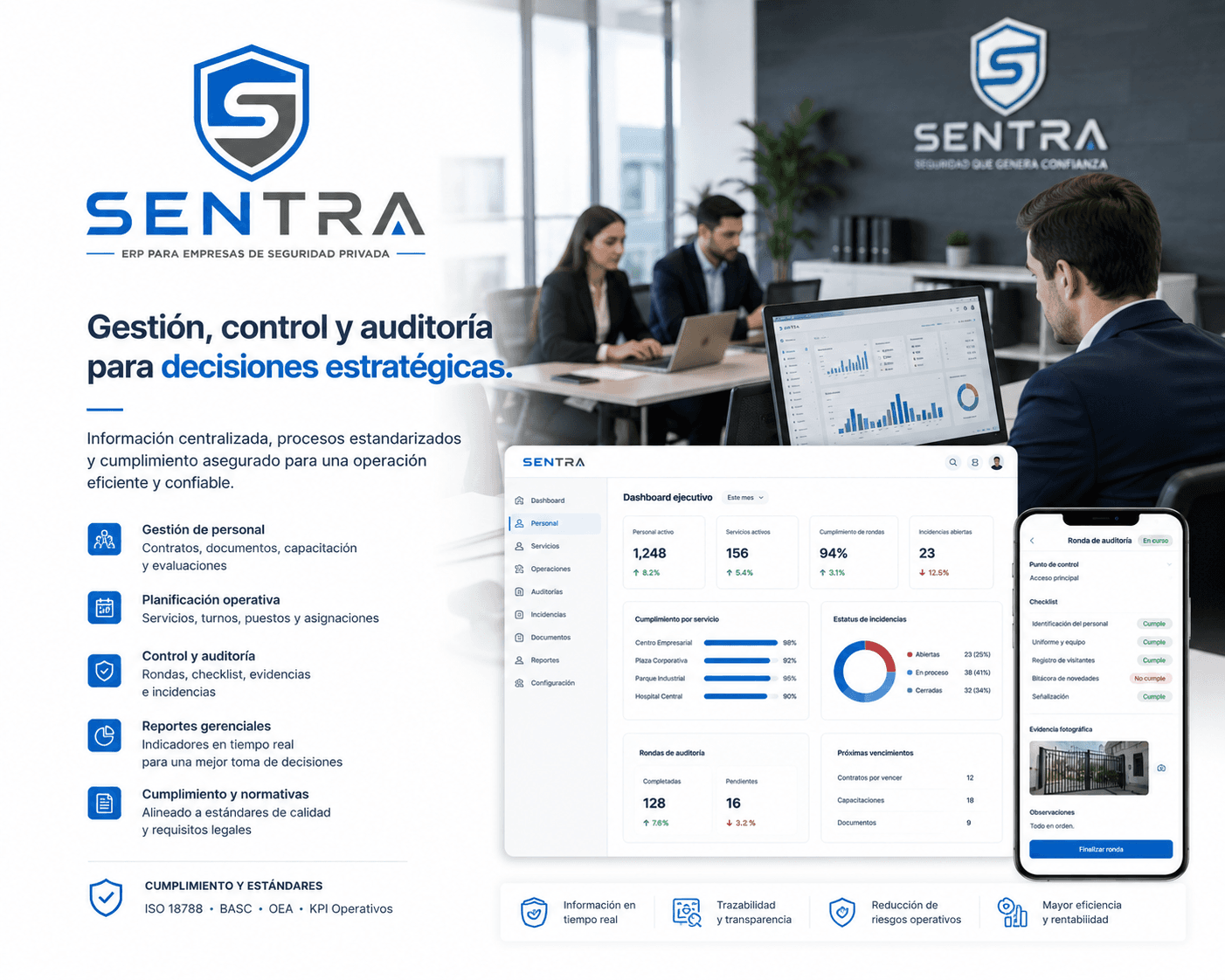 Refuerzo visual: operación y trazabilidad en empresas de seguridad privada.